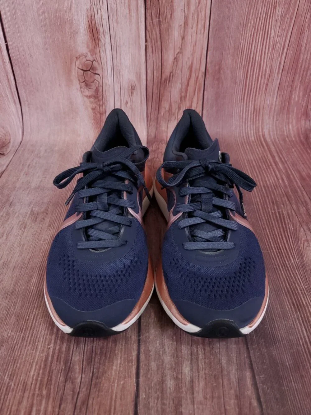 Lululemon Chargefeel Workout Low Womens 6.5 Running Shoes Navy Rose Gold Sneaker